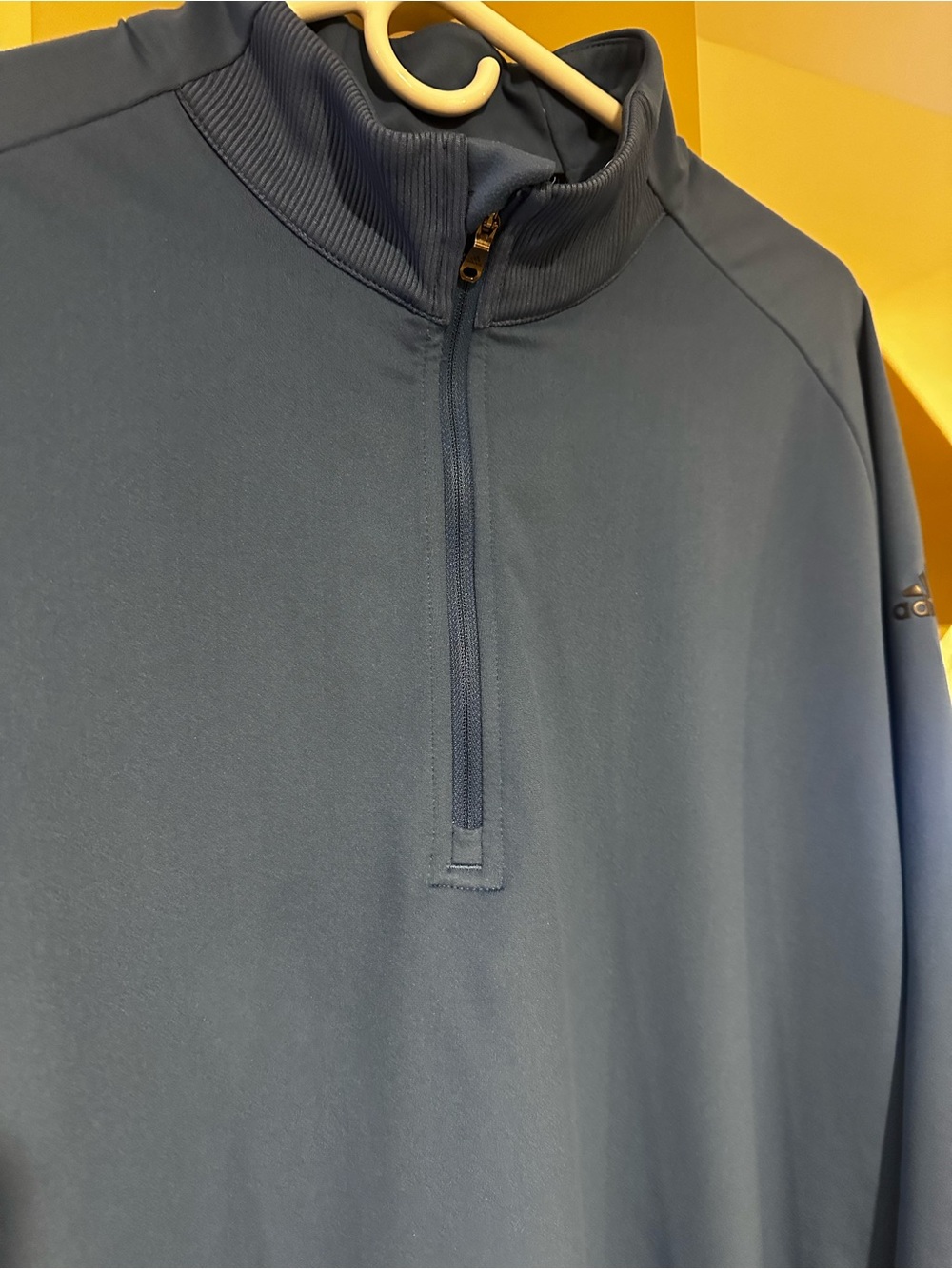 adidas Men's Never Worn Slate Blue Half-Zip Performance Pullover